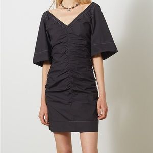 Ganni Ruched Mini Dress